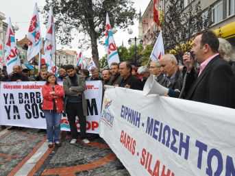 Türk ve Yunan solcuları Edirne’de eylem yaptı