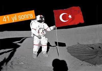 Aya gidip gelen Türk bayrağının hikayesi