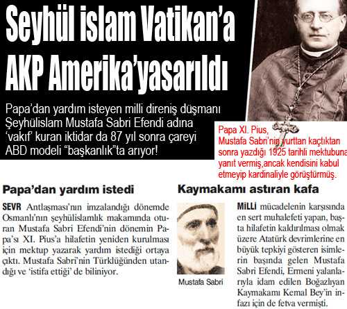 TURK'lukten istifa eden Son Osmanli Seyhulislami Mustafa Sabri Efendi, Vakfi ve dusundurdukleri: - seyhulislam