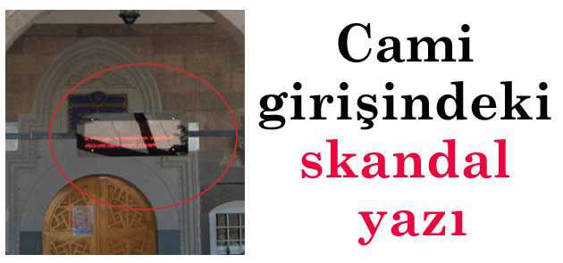 Kayseri’nin Talas İlçesi’deki Harman Camii’nin kapısında yer alan “Kişiye hanımını neden dövdüğü sorulmaz” yazısı tepki çekti. İlçe Müftüsü, Turgut Erhan “Kadına karşı şiddeti önlemek için yoğun çaba sarf ederken, böyle bir yazıyla karşılaşmak çok üzücü” dedi - 485879 440754282630033 840402604 n
