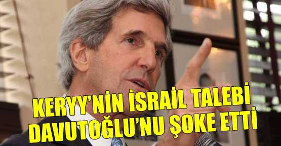 Amerikan Dışişleri Bakanı Kerry'nin Davutoğlu'yla görüşmesinde İsrail'le ilgili şok edici bir formül önerdiği ortaya çıktı. Buna göre Kerry görüşme sırasında, "Türkiye, İsrail'e yönelik NATO vetosunu tam anlamıyla kaldırsın, ortak tatbikata katılmak istemiyorsa kendisi katılmasın" talebini iletti. Kerry'nin bu talebine karşılık Davutoğlu Türkiye'nin pozisyonunu anlattı, süreci değerlendireceklerini belirtti. - keryynin israil talebi davutoglunu soke etti h9471