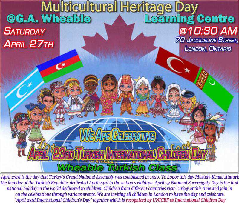 Multicultural Heritage Day- International Children Day, April 27th – Wheable Turkish Class in London