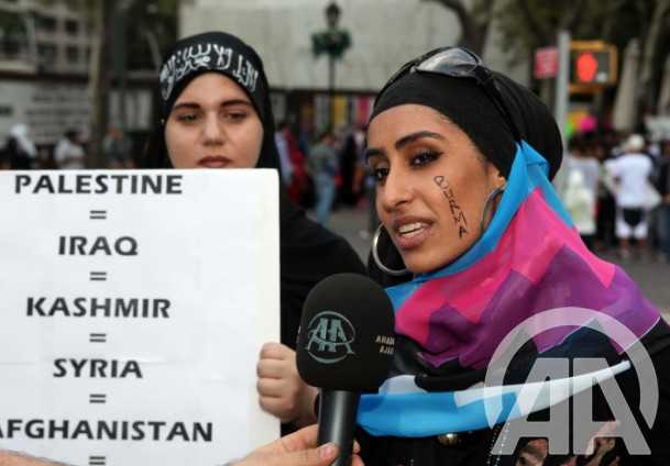 Manhattan’da Müslümanlar BM’yi Protesto Etti