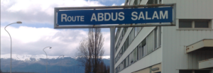 The road named after Salam in CERN, Geneva