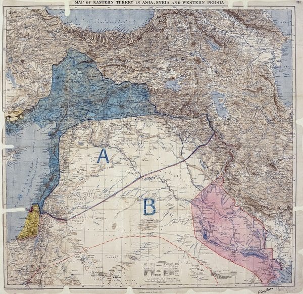 ABD'nin yeni müdahale stratejisi eskilerden çok farklı. - Sykes Picot harita 8 May 1916