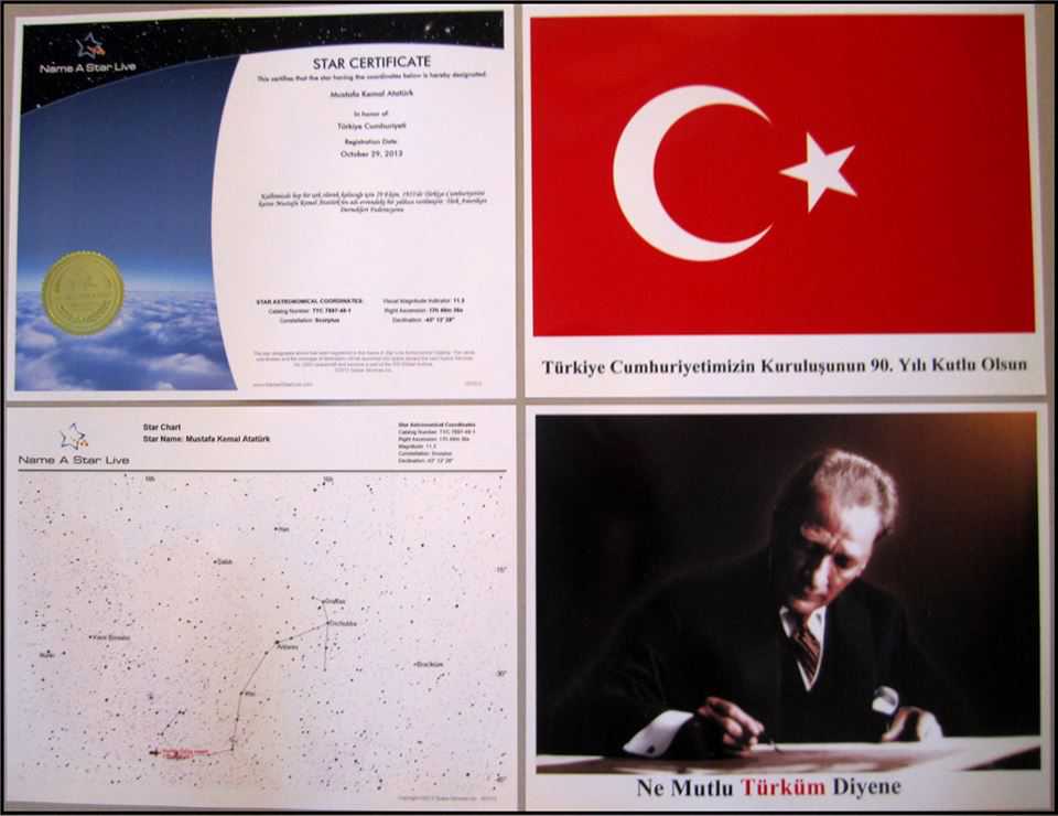 Atatürk’ün ismi evrende bir yıldıza verildi