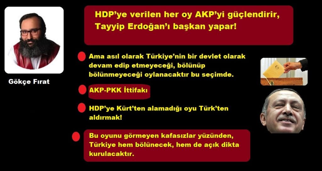 HDP’ye verilen her oy AKP’yi güçlendirir, Tayyip Erdoğan’ı başkan yapar!