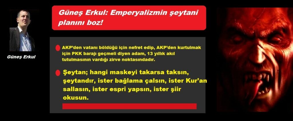 AKP’den vatanı böldüğü için nefret edip, AKP’den kurtulmak için PKK barajı geçmeli diyen adam, 13 yıllık akıl tutulmasının vardığı zirve noktasındadır. - g erkul