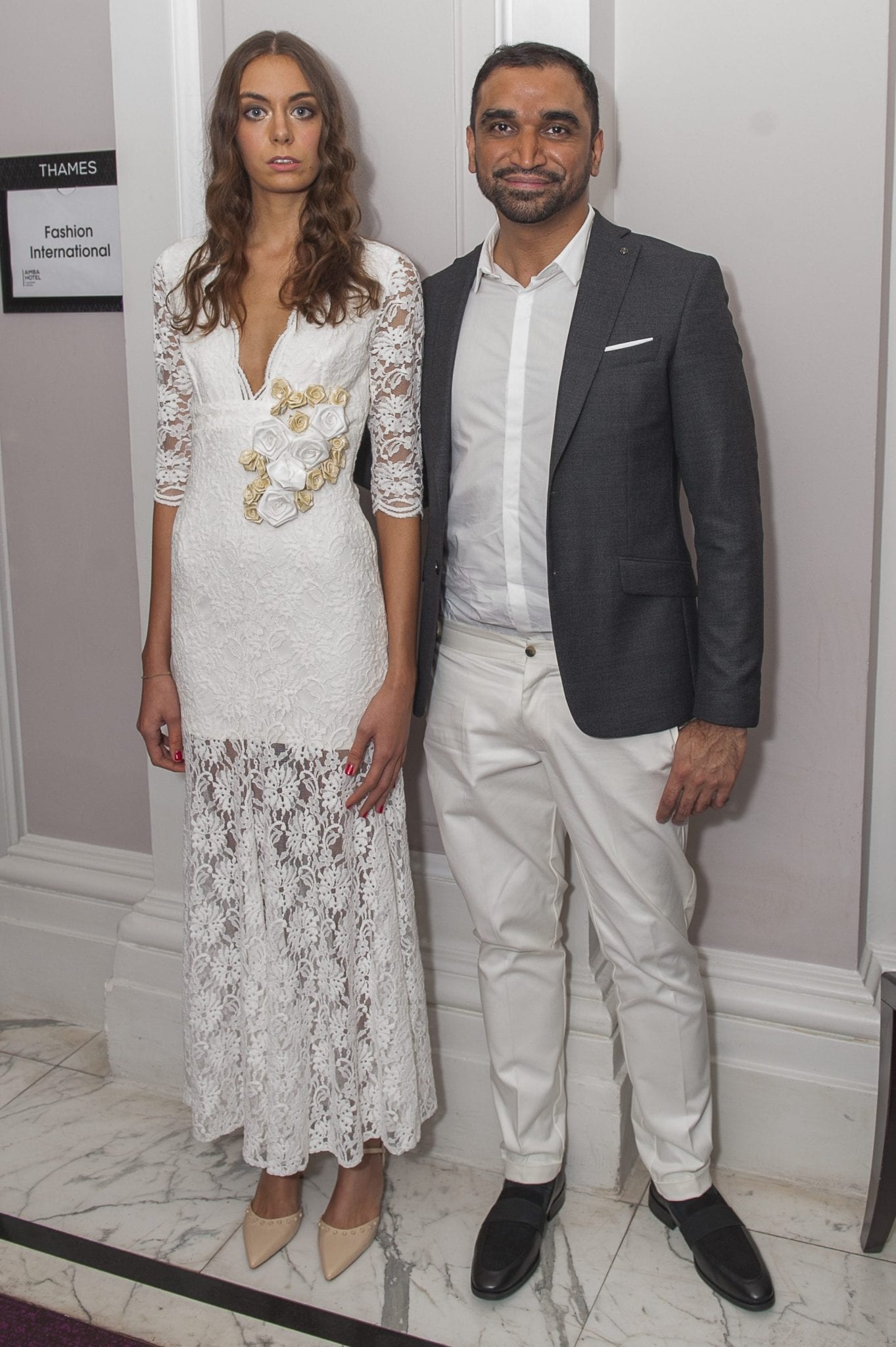 Omar Mansoor with his model