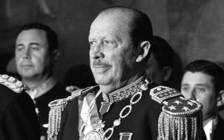 Paraguayan Dictator Alfredo Stroessner...01 Apr 1977, Asuncion, Paraguay --- Paraguayan dictator Alfredo Stroessner in April 1977. --- Image by  Horacio Villalobos/Corbis