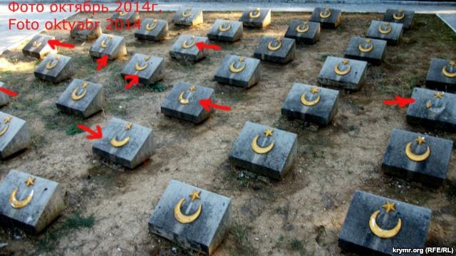 Ruslar, Kırım savaşı anısına yaptırılan Sivastopol'daki Türk şehitliğine saldırıp anıta zarar verdiler. - 948E2148 5637 4481 ADAC