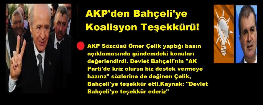 AKP’den Bahçeli’ye Koalisyon Teşekkürü!
