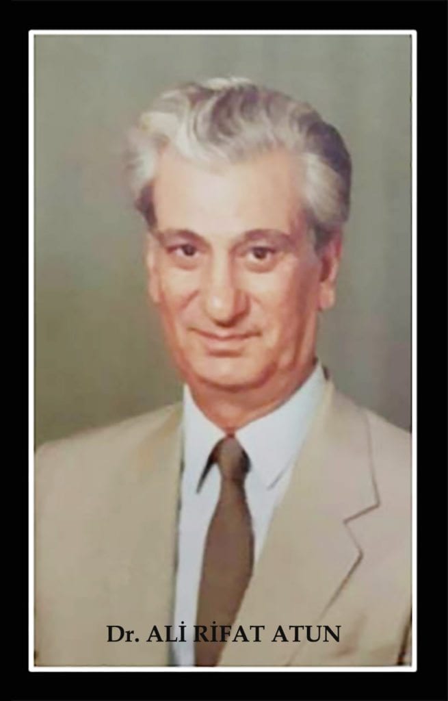 1963-1974 arasında yaşadığımız soykırım yıllarının vefakar doktoru, Kıbrıs Türk Federe Devleti ve Kuzey Kıbrıs Türk Cumhuriyetinin ilk Milletvekillerinden ve Sağlık Bakanı olan kıymetli insan, amcam Dr. Ali Atun dün Hakkın Rahmetine kavuştu. Mekanı Cennet olsun, nurlar içinde yatsın, Allah rahmet eylesin. - 07.13.16 Dr. Ali Atun isimli
