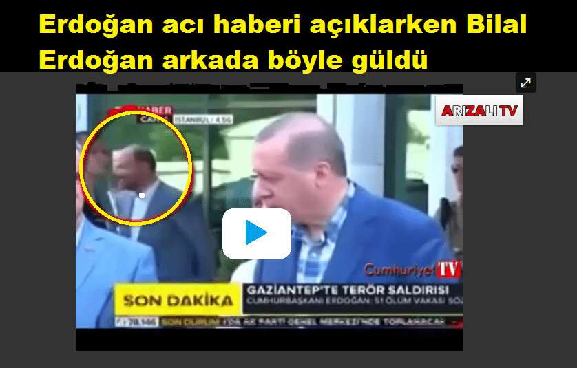 Erdoğan acı haberi açıklarken Bilal Erdoğan arkada böyle güldü