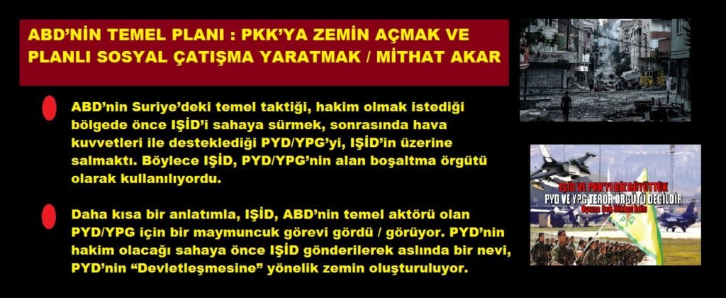 ABD’NİN TEMEL PLANI : PKK’YA ZEMİN AÇMAK VE PLANLI SOSYAL ÇATIŞMA YARATMAK / MİTHAT AKAR