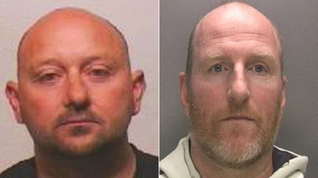 Stephen Mitchell (left) and Steven Walters were jailed for sex crimes