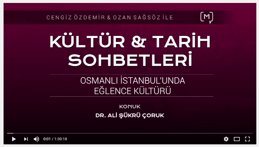 TARİH /// VİDEO : Dr. Ali Şükrü Çoruk ile Osmanlı İstanbulun'da eğlence kültürü KTS - image001 8