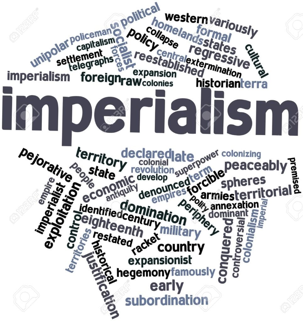 Ortadoğu Niçin Bataklık? - 17197454 Abstract word cloud for Imperialism with related tags and terms Stock Photo
