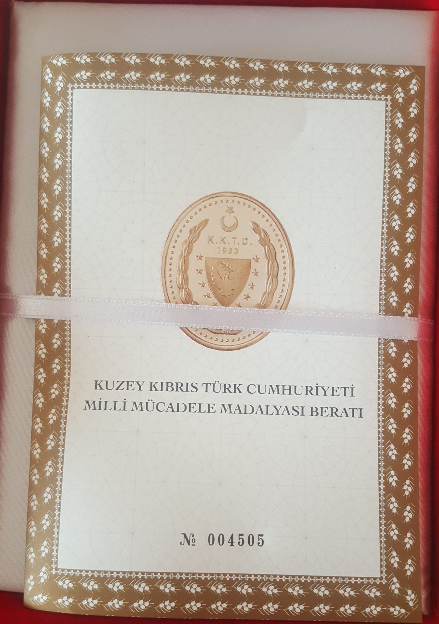 KKTC Milli Mücadele Madalyası … Prof. Dr. Ata ATUN