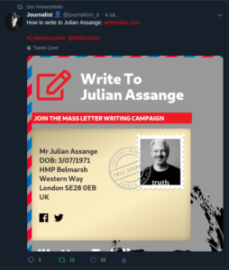 11 Nisan 2019 Tarihinde Wikileaks kurucusu Julian Assange, Londra Mahkemesince kefalet şartlarını yerine getirmediği gerekçesiyle 50 hafta hapis cezasına çarptırılmıştı. - assange