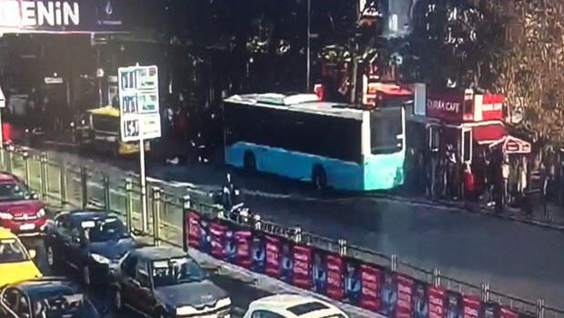 Beşiktaş’ta otobüs durağa böyle daldı… Dehşet anları ortaya çıktı