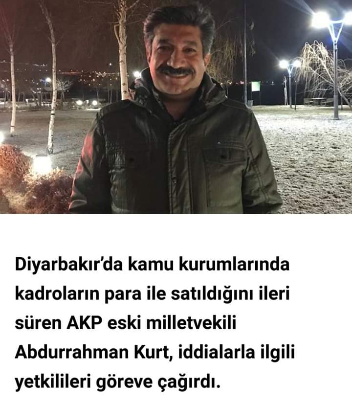 AKP'li eski milletvekili ; Diyarbakır'da, DSİ için 80 bin, havaalanı için 22 bin liraya kadar kadro satıyor...!!! - FB IMG 1575845352700