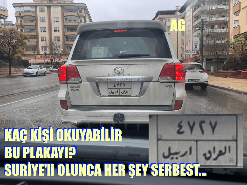 Türkiye’de Suriye vatandaşlarına plakasız araçla gezmek serbest..