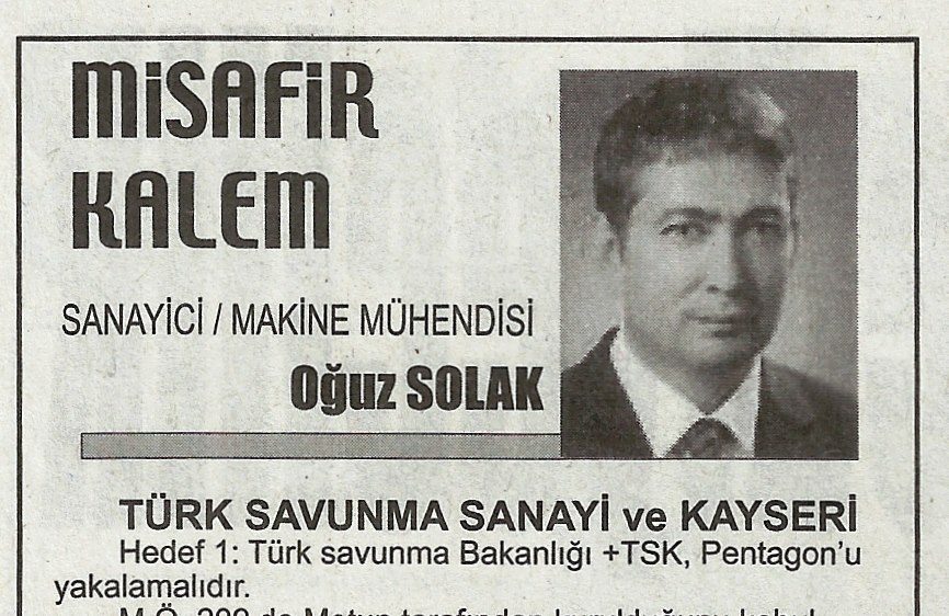 Türk savunma Sanayi ve Kayseri/ Ekim 2011/ Oguz SOLAK