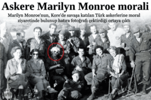 Marilyn Monroe ve Türk askeri Korede