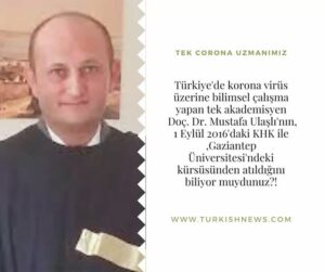 <p>KHK ile görevinden uzaklaştırılan, beraat ettiği halde görevine iade edilmeyen Türkiye'nin TEK Coronavirus Genetik Uzmanı Doçent Doktor Mustafa Ulaşlı hocamız Sağlık Bakanlığı acil istemi ve Cumhurbaşkanı onayıyla görevine başlatıldı.
Bilim KAZANDI..
Kolay gelsin hocam..!!!</p> - FB IMG 1584904874368