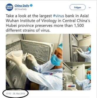 Corona virüsünün Çin'in Wuhan şehrindeki Viroloji Enstitüsü’nden yayıldığı iddia edilirken, - FB IMG 1587307090981