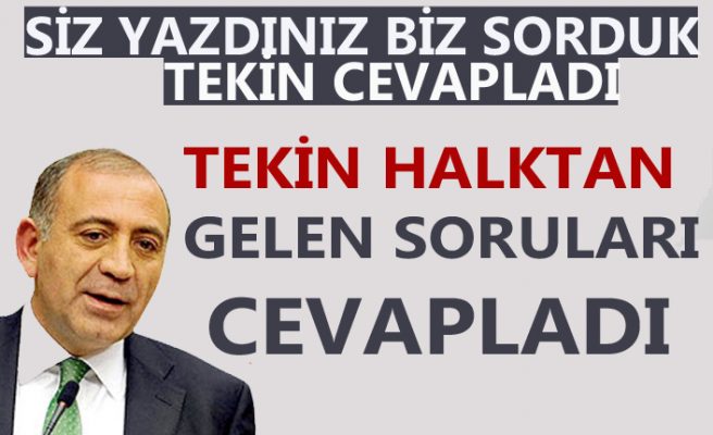 CHP Milletvekili Gürsel Tekin Halktan Gelen Soruları Cevapladı ! TurkishNews .com Aracılığıyla