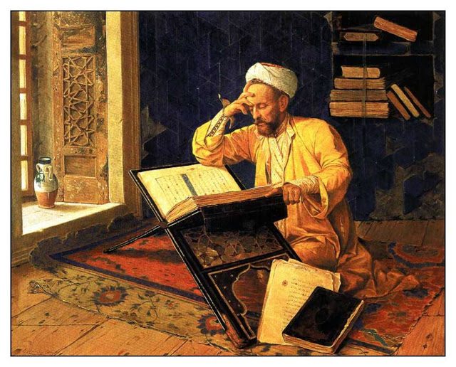 Osman Hamdi Beyin tablosu Kuran Okuyan Adam