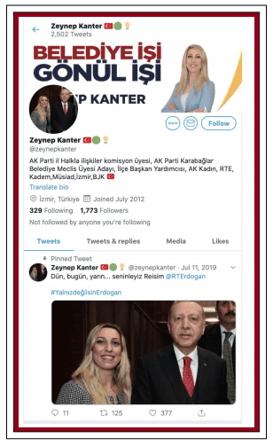 Zeynep Kanter tweeter hesabı