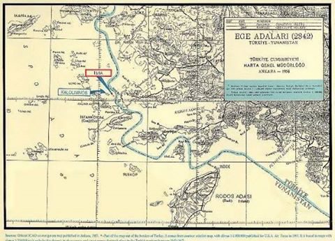 Ege'de yer alan ve hangi ülkeye ait olduğu problemli adalar konusunda Yunan'lıların paylaştığı bazı haritalar var. Bu haritaların gerçekliğini veya alternatif haritaları paylaşmanız dileği ile. - ege adalari 1953