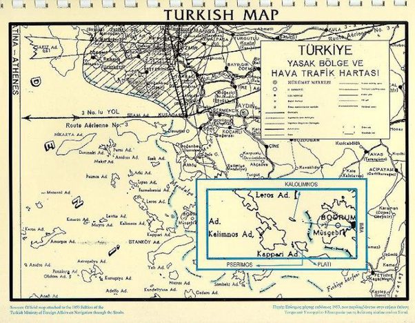 Ege'de yer alan ve hangi ülkeye ait olduğu problemli adalar konusunda Yunan'lıların paylaştığı bazı haritalar var. Bu haritaların gerçekliğini veya alternatif haritaları paylaşmanız dileği ile. - hava trafik ege
