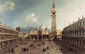 Leonardo Benevolo dünyanın çeşitli ülkelerindeki üniversitelerde mimarlık tarihi profesörü olarak bulunmuş uluslararası bir isim. Avrupa kentlerinin tarihini incelediği yapıtında sadece Avrupa’nın değil tüm dünyadaki kentleşmenin de kökenlerine değinmişti.  - Piazza San Marco with the Basilica by Canaletto 1730. Fogg Art Museum Cambridge