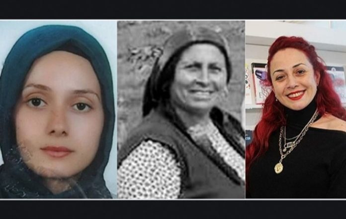 Türkiye'de üç kadın 2020 yılının son günü gelmeden erkekler tarafından vahşice öldürüldü ve aile içi şiddetin büyük bir sorun haline geldiği bir dönemde ülke çapında şok dalgası yarattı. - selda tas vesile Sonmez aylin sozer