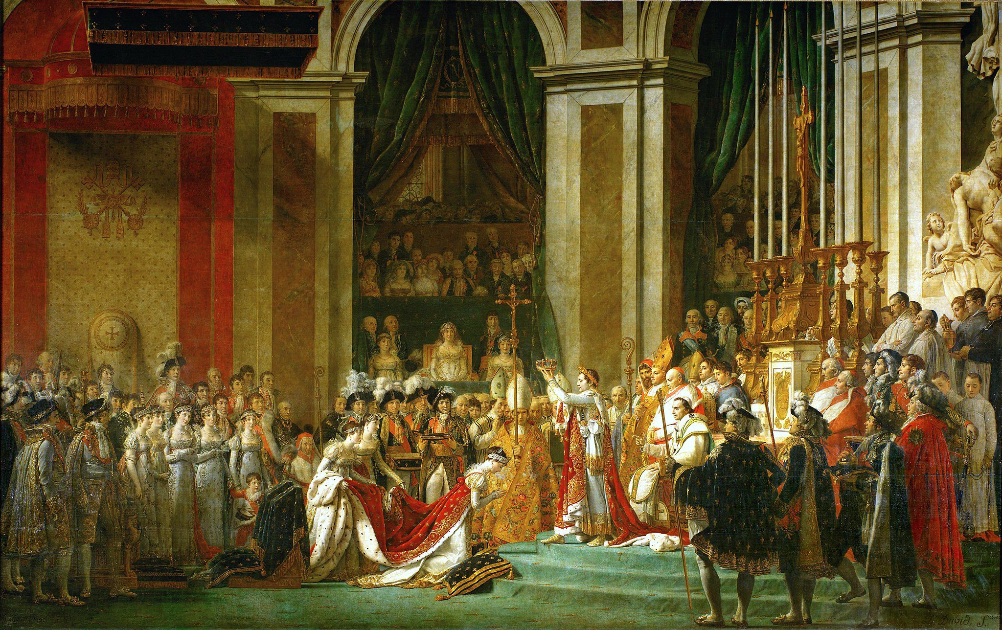 "Bir Ulus ; Tarih'i dönüştüren Müstesna Lideri'ne (Napolyon Bonapart'a) Nasıl Sahip Çıkmalıymış" - T.C. burhan Savaş - Jacques Louis David The Coronation of Napoleon 1805 1807 napolyon bonapart