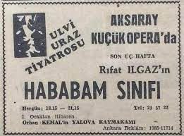 Türk tiyatrosunun öncülerinden Ulvi Uraz’ı doğumunun 100. yılında ve ölümün 47.yılında anarken - hababamsinifi