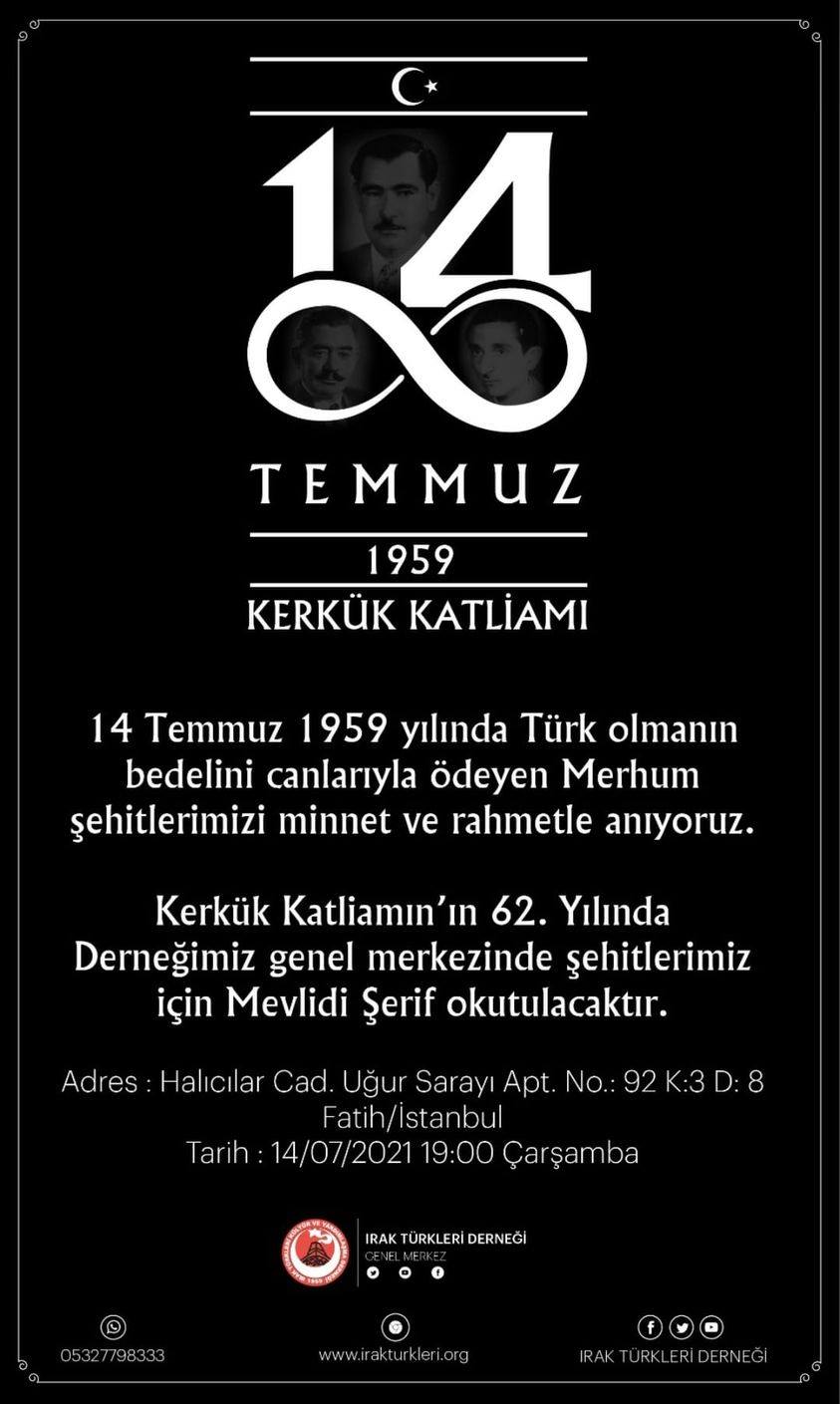 14 Temmuz 1959 Kerkük Katliamı ve Türkmenlerin Bugünü