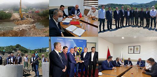 Türk Dünyası Belediyeler Birliği (TDBB) ve Üye Belediyeler işbirliğinde, Bosna Hersek’in Doboj ve Doboj İstok şehirleri arasında yapılacak olan Spreča Barış Köprüsü projesinin iş sözleşmesi imzalama ve temel atma töreni, 28 Haziran 2021 tarihinde Doboj’da gerçekleştirildi. - tdbb bosna spreca baris koprusu