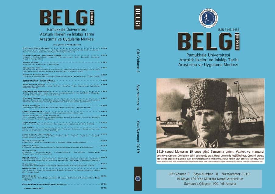 Belgi, Atatürk Araştırma ve Uygulama Merkezi Yayınları