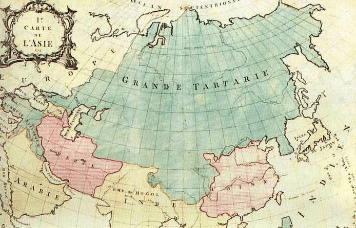 Batı Avrupa literatüründe ve haritacılıkta, Hazar Denizi, Ural Dağları, Pasifik Okyanusu ve Çin ile Hindistan'ın kuzey sınırlarıyla sınırlanmış bölge. - buyuktartarya