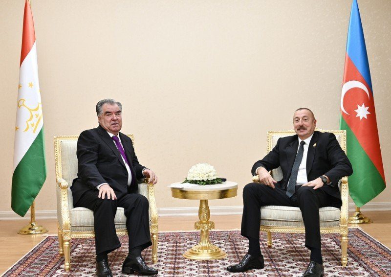 Prezident İlham Əliyevin Tacikistan Prezidenti Emoməli Rəhmon ilə görüşü olub YENİLƏNİB