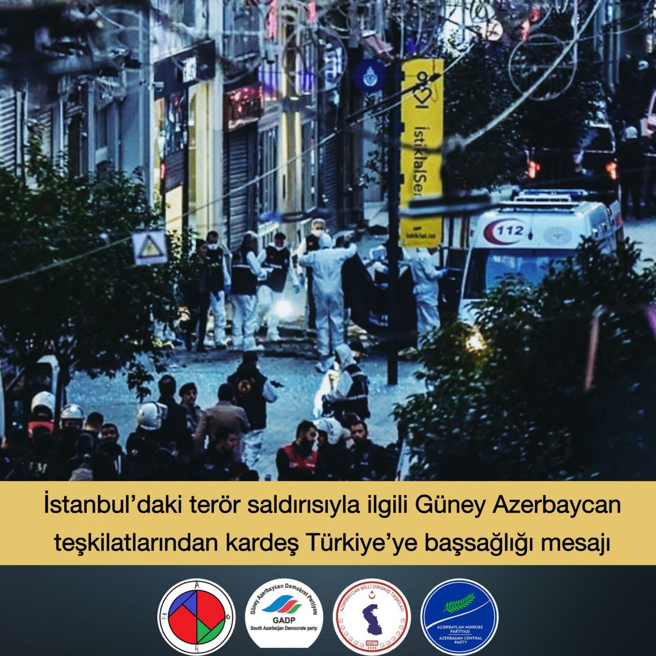 İstanbul’daki terör saldırısı ile ilgili kardeş Türkiye’ye başsağlığı mesajı