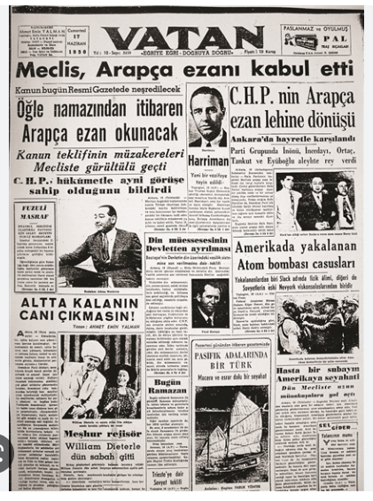 Türkçe ibadete 22 Ocak 1932 tarihinde geçilmesinin 92.yıldönümünde anımsatmalar: - turkce arapca ezan
