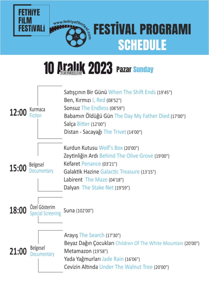07-10 Aralık 2023 tarihleri arasında gerçekleşecek olan Fethiye Film Festivali (FFF)'nin film gösterim programı belli oldu. - FFF festival programi page 0004