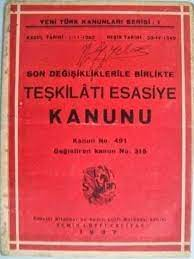 Türkiye'nin ilk anayasası Teşkilat-ı Esasiye(( Temel Teşkilat Yasası), TBMM’nce 20 Ocak 1921 tarihinde kabul edilir. - teskilati esasiye