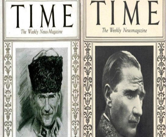 Time dergisinin  bundan 101  yıl önce 24 Mart 1923 tarihinde   yayınlanan 4’ncü sayısının kapağında  Mustafa Kemal Atatürk vardı.Atatürk, iki defa Time dergisine kapak olmuştur.  Time,  Atatürk’ü şöyle tanıtmıştır: “Mustafa Kemal Paşa; ‘Türk nerede kendisinin efendisidir?’ deyimine, her zamanki ‘cehennemde’ cevabının  yerine, ‘Türkiye’de’ cevabını vererek bu sözün aksini ispat etti. O hiç şüphesiz modern tarihin en büyük isimlerinden biridir. Ve şimdi Türkiye’nin kazandıklarına sahip çıkmaya azimli olarak Batı’nın gizli güçlerine karşı duruyor.”   - image 14